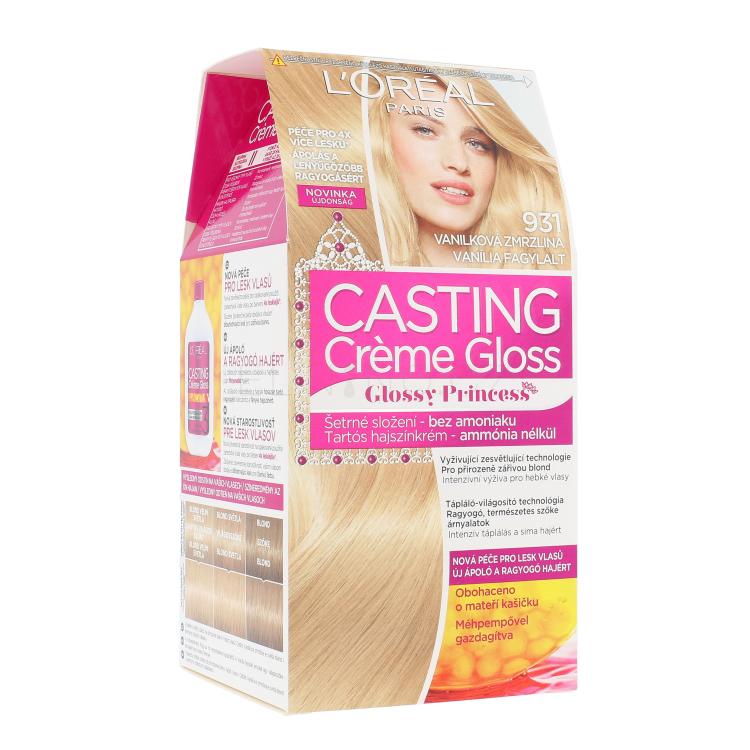L&#039;Oréal Paris Casting Creme Gloss Glossy Princess Barva na vlasy pro ženy 48 ml Odstín 931 Vanilla Ice Cream