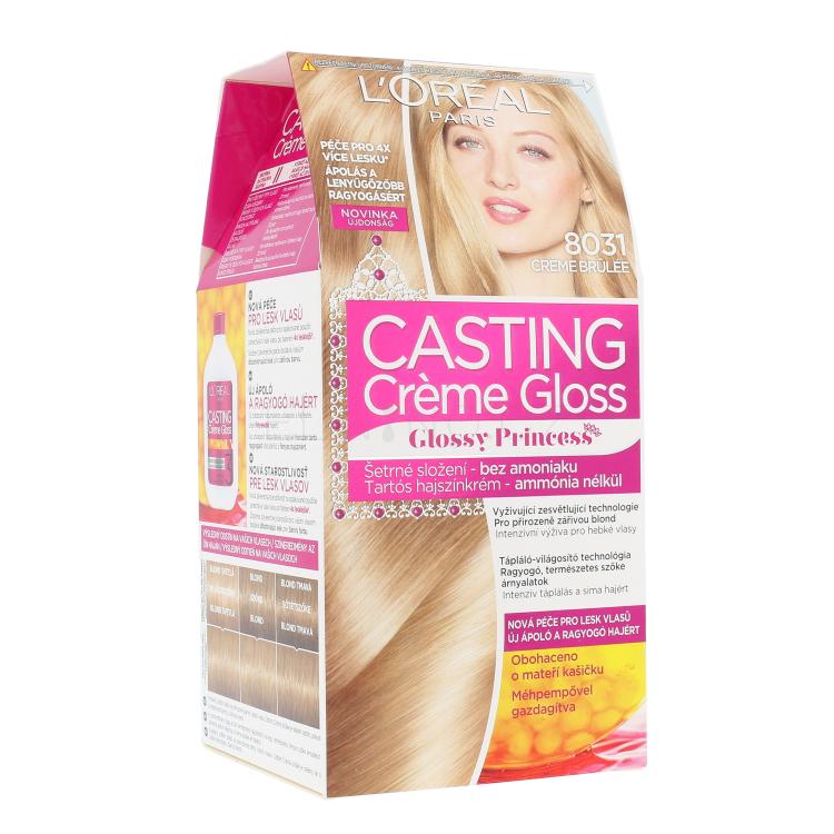 L&#039;Oréal Paris Casting Creme Gloss Glossy Princess Barva na vlasy pro ženy 48 ml Odstín 8031 Creme Brulée
