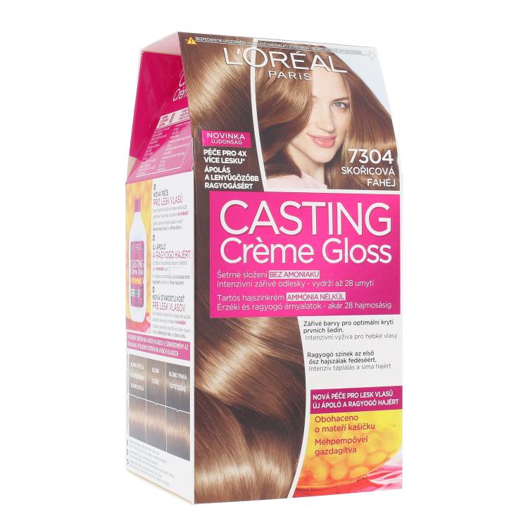 L&#039;Oréal Paris Casting Creme Gloss Barva na vlasy pro ženy 48 ml Odstín 7304 Cinnamon