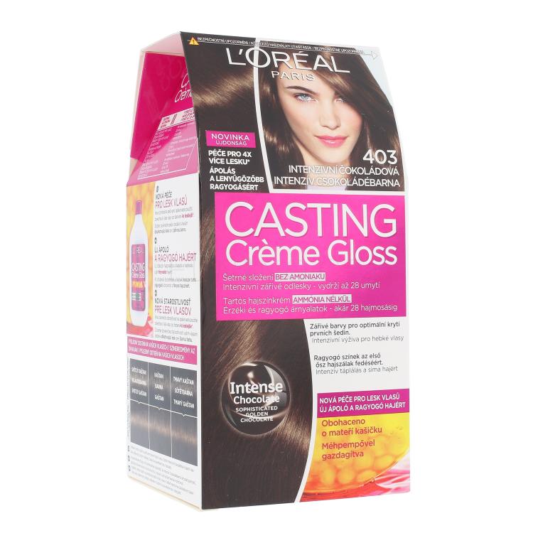 L&#039;Oréal Paris Casting Creme Gloss Barva na vlasy pro ženy 48 ml Odstín 403 Chocolate Fudge