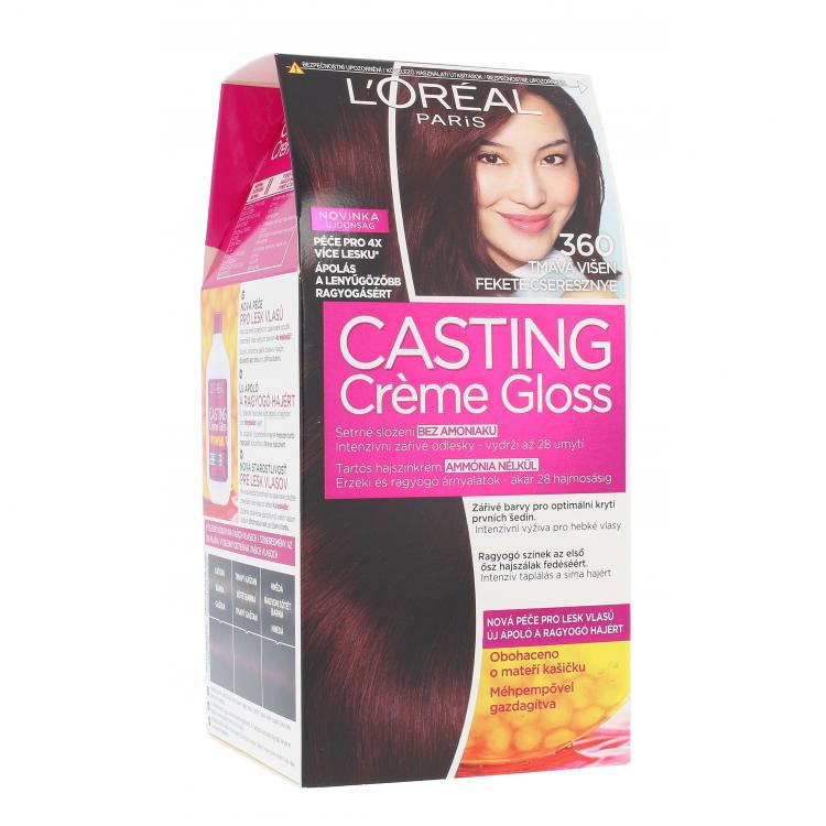 L&#039;Oréal Paris Casting Creme Gloss Barva na vlasy pro ženy 48 ml Odstín 360 Black Cherry