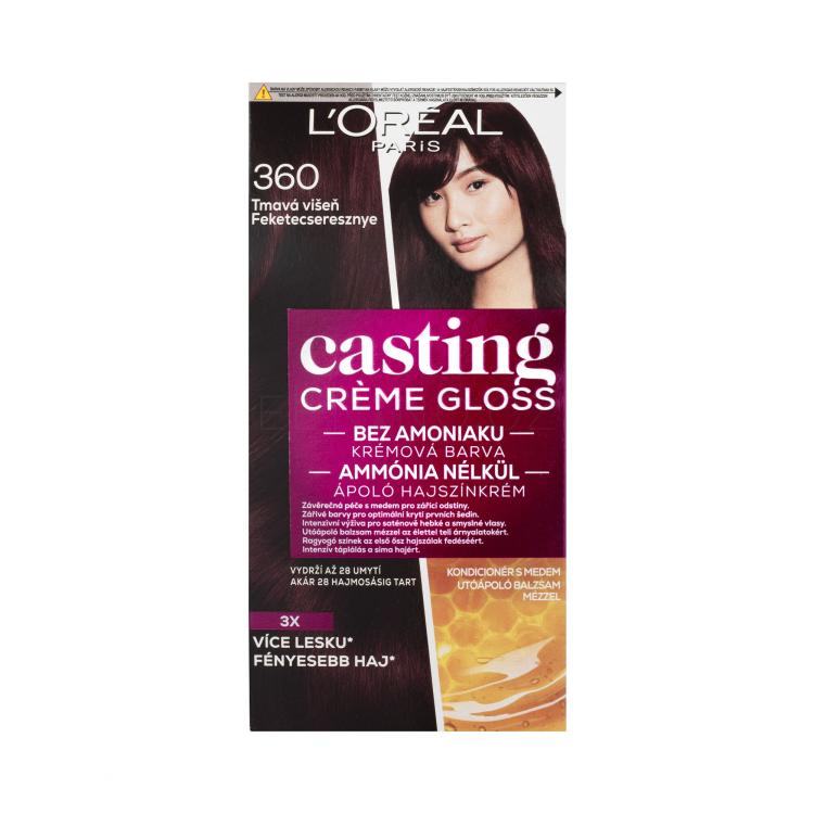L&#039;Oréal Paris Casting Creme Gloss Barva na vlasy pro ženy 48 ml Odstín 360 Black Cherry
