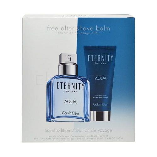 Calvin Klein Eternity Aqua For Men Dárková kazeta toaletní voda 100 ml + balsám po holení 100 ml