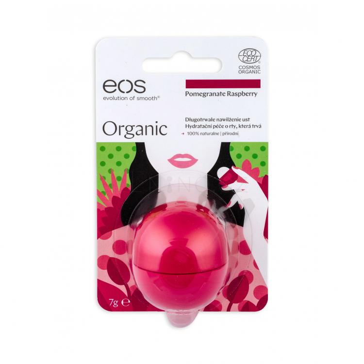 EOS Organic Balzám na rty pro ženy 7 g Odstín Pomegranate Raspberry