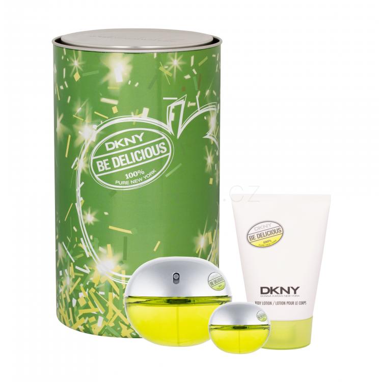 DKNY DKNY Be Delicious Dárková kazeta parfémovaná voda 100 ml + parfémovaná voda 7 ml  + tělové mléko 100 ml