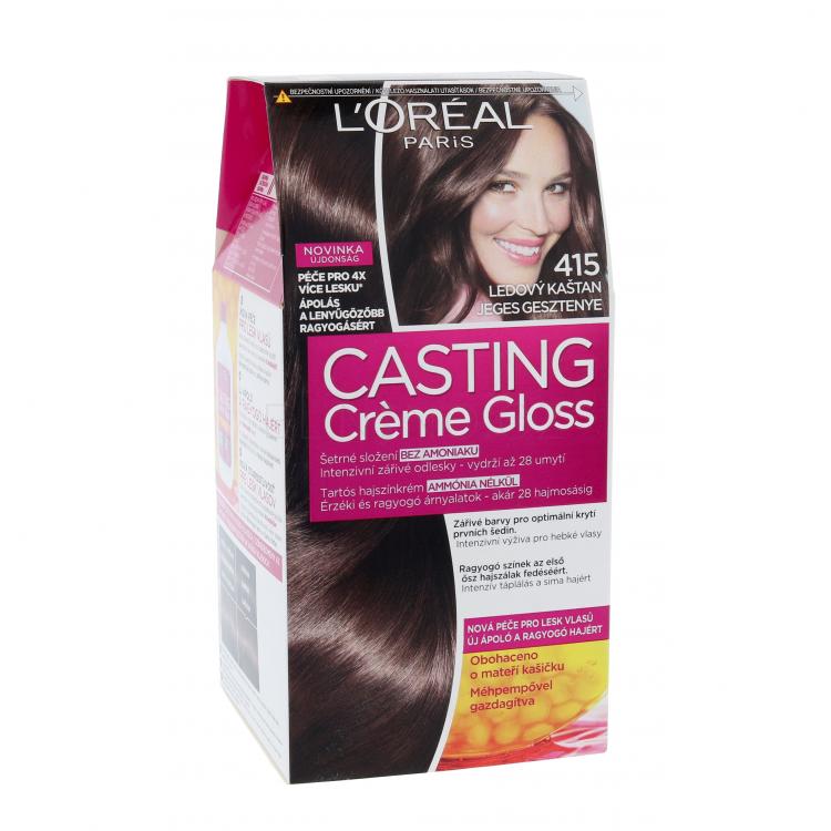 L&#039;Oréal Paris Casting Creme Gloss Barva na vlasy pro ženy 48 ml Odstín 415 Iced Chestnut