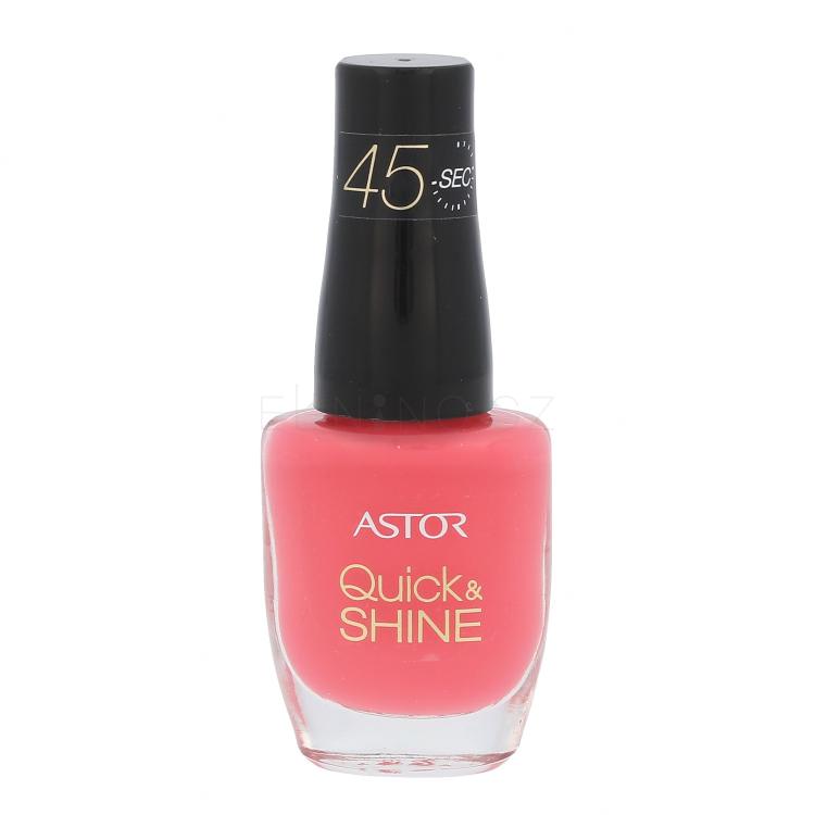 ASTOR Quick &amp; Shine Lak na nehty pro ženy 8 ml Odstín 612 Package It Pink