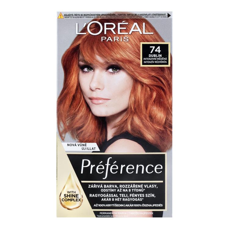 L&#039;Oréal Paris Préférence Féria Barva na vlasy pro ženy 60 ml Odstín 74 Dublin