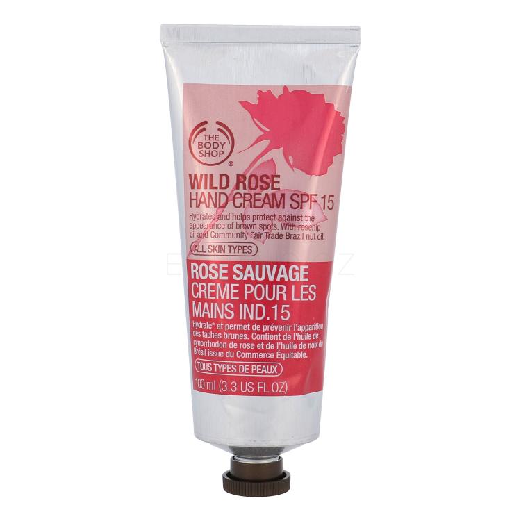 The Body Shop Wild Rose SPF15 Krém na ruce pro ženy 100 ml