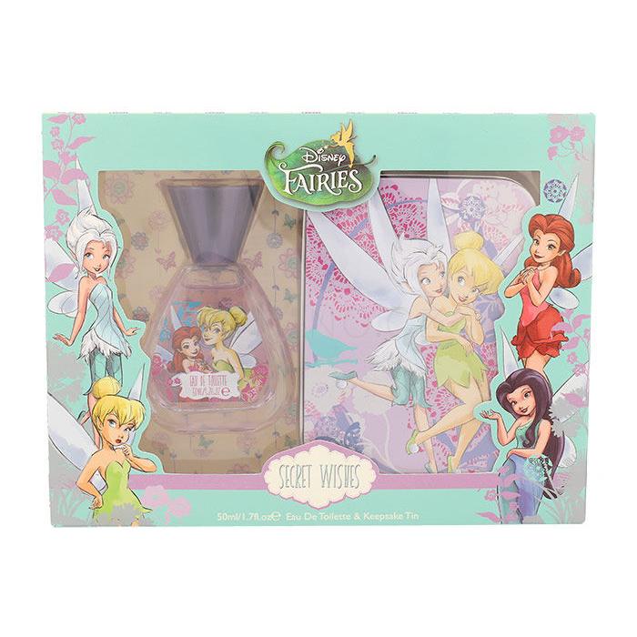 Disney Fairies Fairies Secret Wishes Dárková kazeta toaletní voda 50 ml + plechová krabička
