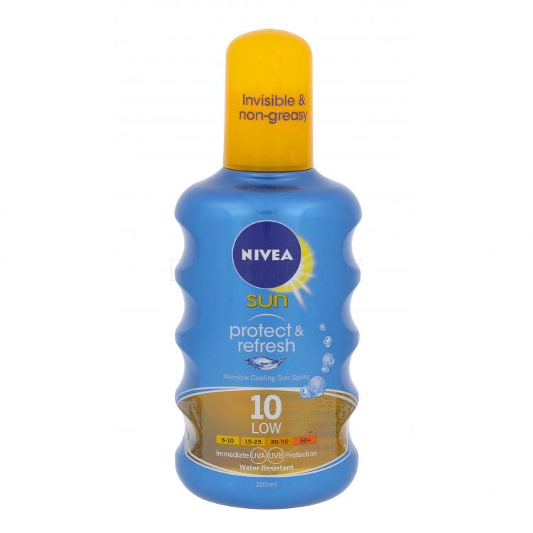 Nivea Sun Protect &amp; Dry Touch Invisible Spray SPF10 Opalovací přípravek na tělo 200 ml