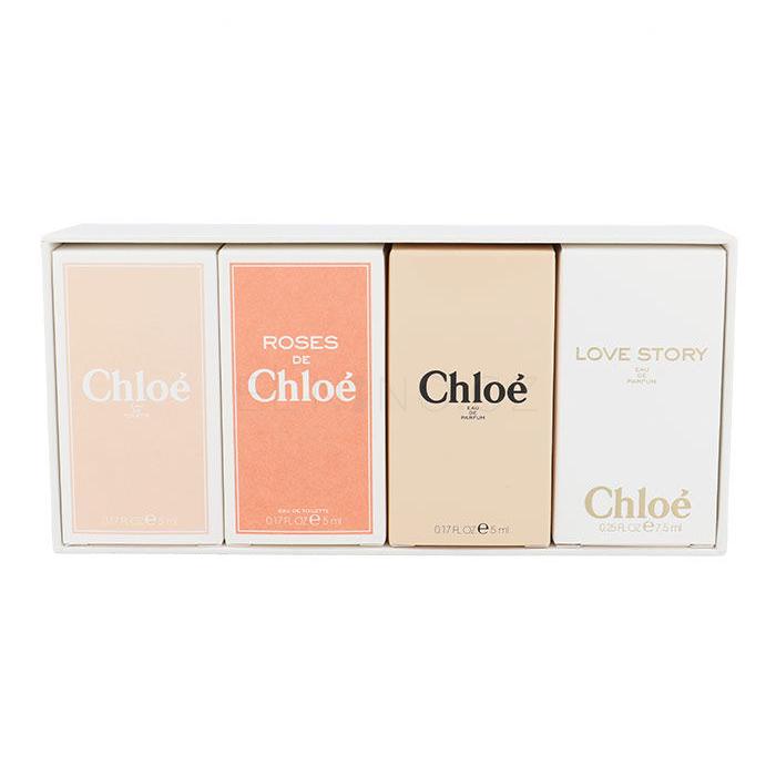 Chloé Mini Set 1 Dárková kazeta parfémovaná voda Chloe 5 ml + toaletní voda Chloe (2015) 5 ml + toaletní voda Roses de Chloe 5 ml + parfémovaná voda Love Story 7,5 ml