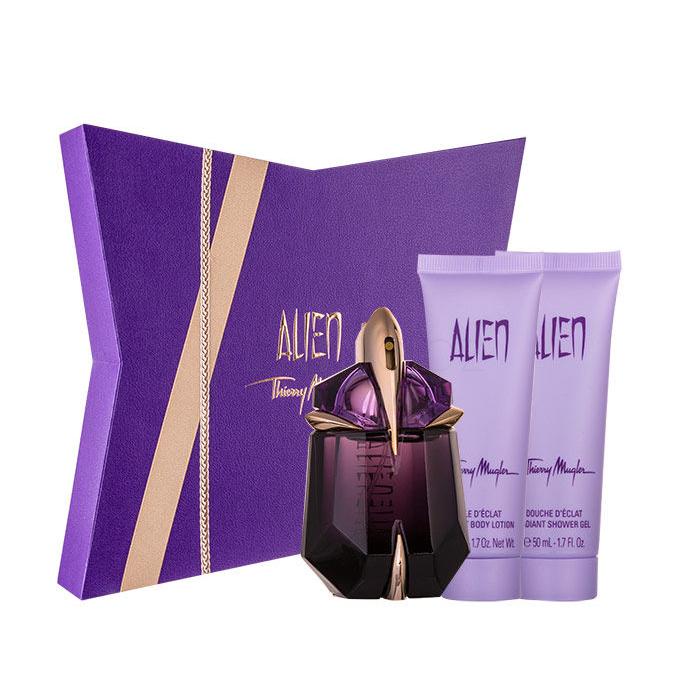 Thierry Mugler Alien Dárková kazeta parfémovaná voda 30 ml + sprchový gel 50 ml + tělové mléko 50 ml Plnitelný