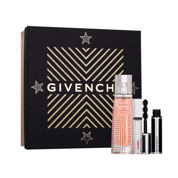 Givenchy Live Irrésistible Dárková kazeta parfémovaná voda 40 ml + lesk na rty Gloss Révélateur Perfect Pink 6 ml + řasenka Noir Couture Black Satin 4 g