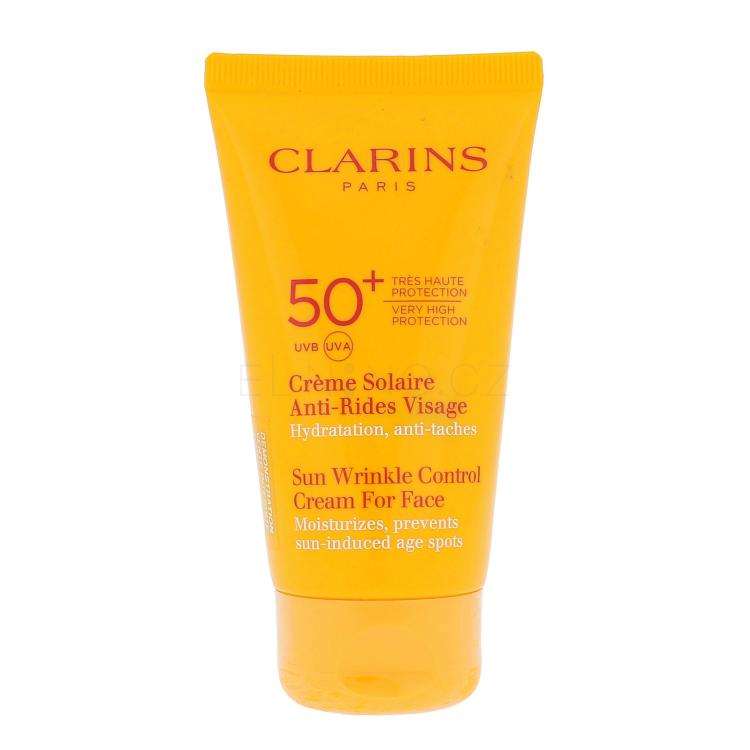 Clarins Sun Wrinkle Control SPF50+ Opalovací přípravek na obličej pro ženy 75 ml tester