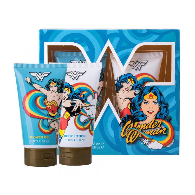 DC Comics Wonder Woman Dárková kazeta sprchový gel 150 ml + tělové mléko 150 ml