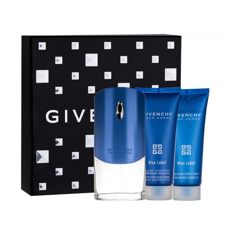 Givenchy Pour Homme Blue Label Dárková kazeta toaletní voda 100 ml + sprchový gel 75 ml + 75ml balzám po holení 75 ml