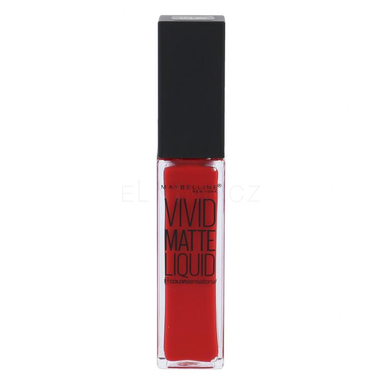 Maybelline Color Sensational Vivid Matte Liquid Rtěnka pro ženy 8 ml Odstín 35 Rebel Red