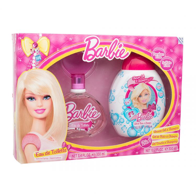 Barbie Barbie Dárková kazeta toaletní voda 100 ml + 2v1 sprchový gel &amp; šampon 300 ml
