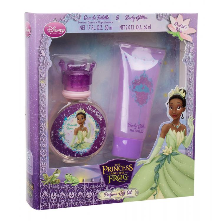 Disney Princess The Princess and The Frog Dárková kazeta toaletní voda 50 ml + tělový gel se třpytky 60 ml