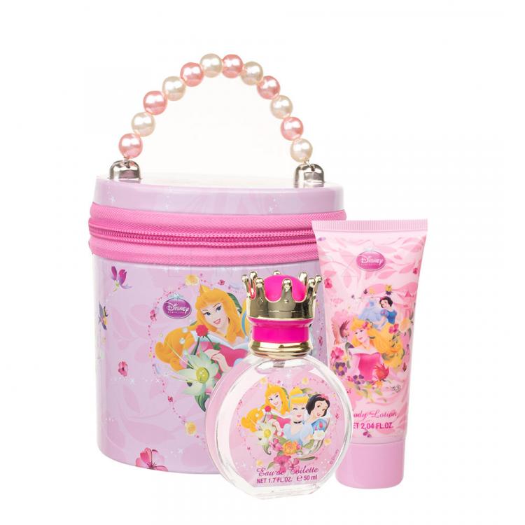 Disney Princess Princess Dárková kazeta toaletní voda 50ml + tělové mléko 60 ml + plechová krabička