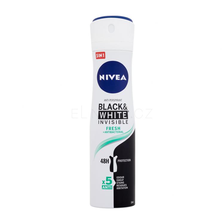Nivea Black &amp; White Invisible Fresh 48h Antiperspirant pro ženy 150 ml