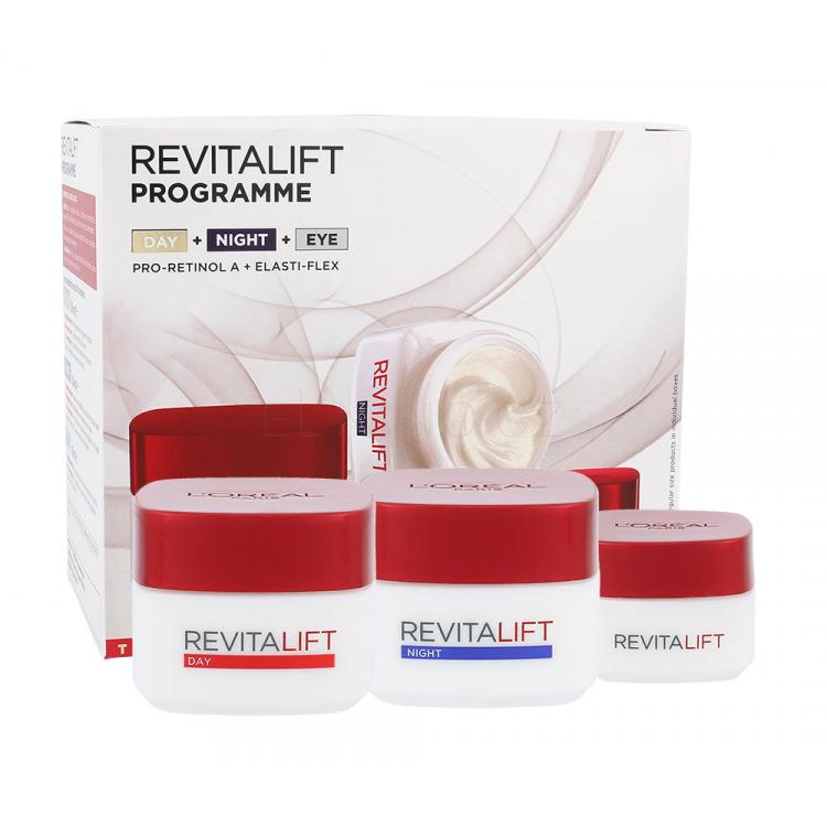 L'Oréal Paris Revitalift Dárková kazeta denní pleťová péče 50 ml + noční pleťová péče 50 ml + oční krém 15 ml