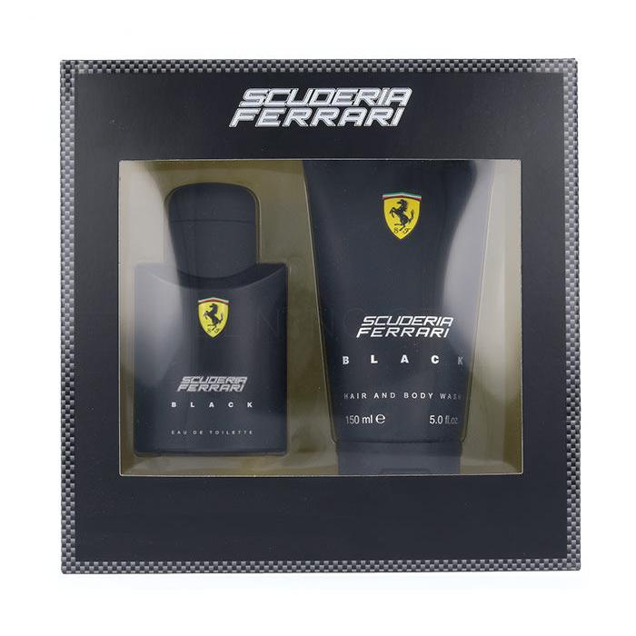 Ferrari Scuderia Ferrari Black Dárková kazeta toaletní voda 75 ml + sprchový gel 150 ml poškozená krabička