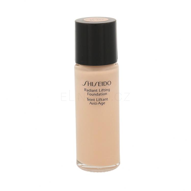 Shiseido Radiant Lifting Foundation Make-up pro ženy 15 ml Odstín B20 Natural Light Beige tester