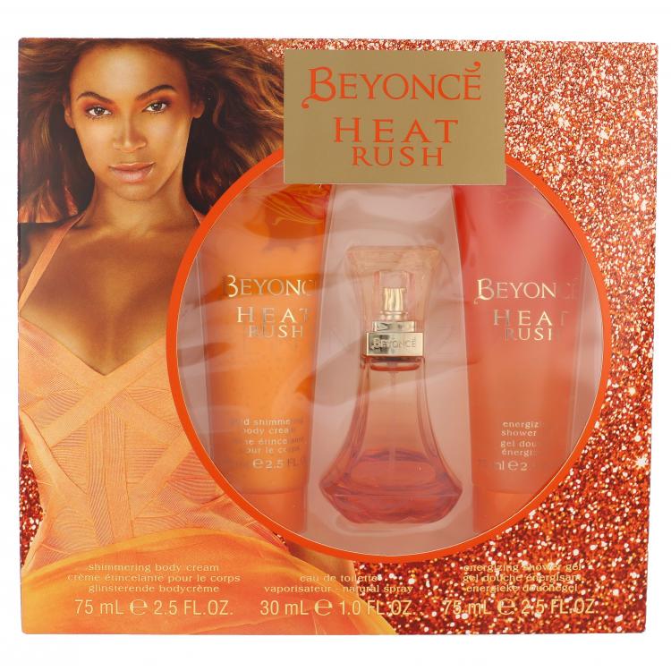 Beyonce Heat Rush Dárková kazeta toaletní voda 30 ml + tělový krém 75 ml + sprchový gel 75 ml