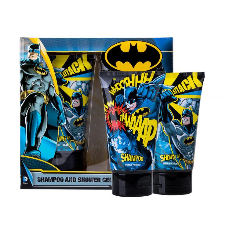 DC Comics Batman Dárková kazeta sprchový gel 150 ml + šampon 150 ml poškozená krabička