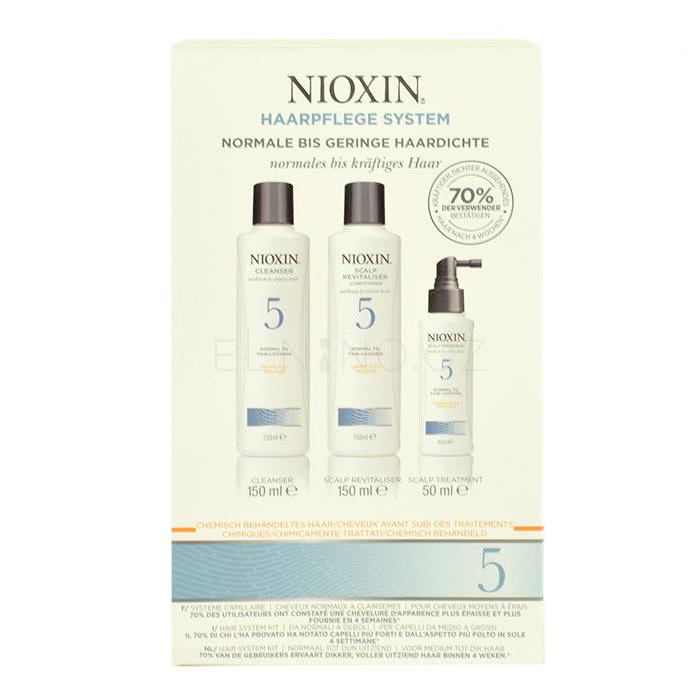 Nioxin System 5 Dárková kazeta šampon 150 ml + kondicionér 150 ml + vlasová péče 50 ml poškozená krabička