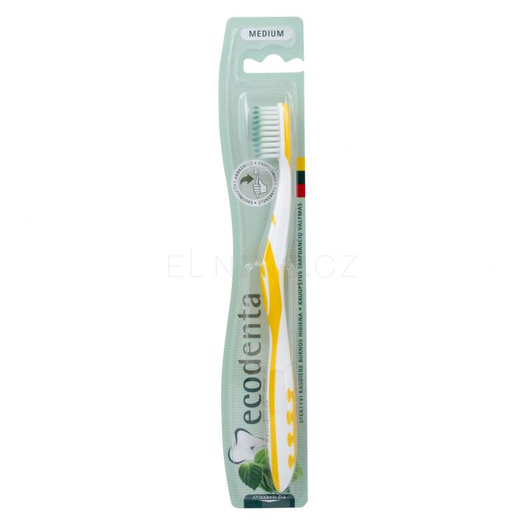 Ecodenta Toothbrush Medium Klasický zubní kartáček 1 ks Odstín Yellow