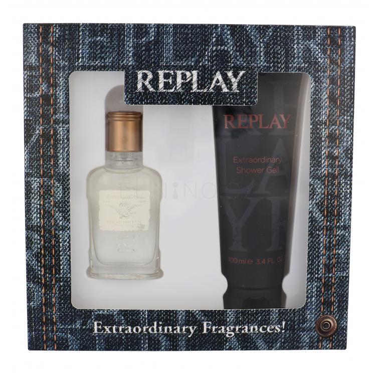 Replay Jeans Original! For Him Dárková kazeta toaletní voda 30 ml + sprchový gel 100 ml