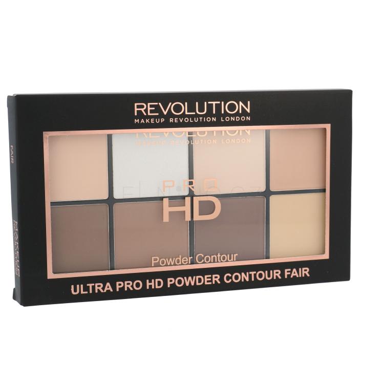 Makeup Revolution London Ultra Pro HD Powder Contour Palette Konturovací paletka pro ženy 20 g Odstín Fair