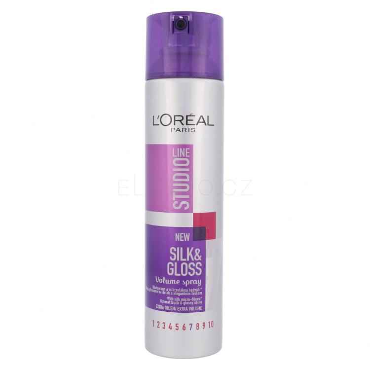 L&#039;Oréal Paris Studio Line Silk &amp; Gloss Lak na vlasy pro ženy 250 ml