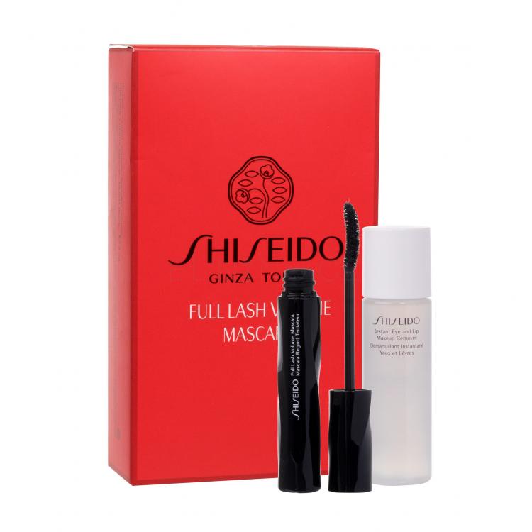 Shiseido Full Lash Dárková kazeta řasenka Full Lash Volume Mascara 8 ml + odličovač očí Instant Eye And Lip Makeup Remover 30 ml poškozená krabička