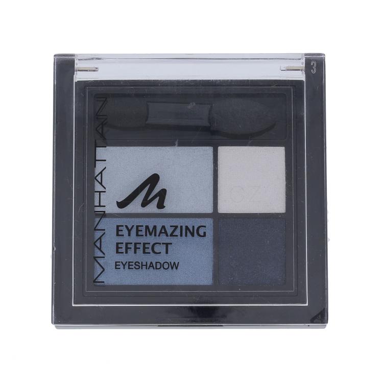 Manhattan Eyemazing Effect Eyeshadow Palette Oční stín pro ženy 15 g Odstín 71W Got The Blues poškozená krabička