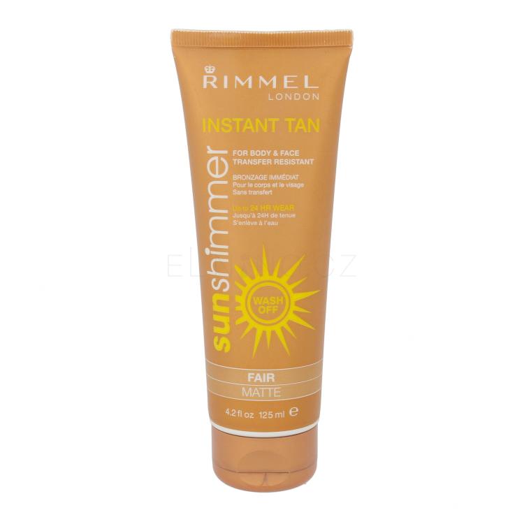 Rimmel London Sun Shimmer Instant Tan Samoopalovací přípravek pro ženy 125 ml Odstín Fair Matte