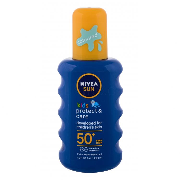 Nivea Sun Kids Protect &amp; Care Sun Spray SPF50+ Opalovací přípravek na tělo pro děti 200 ml
