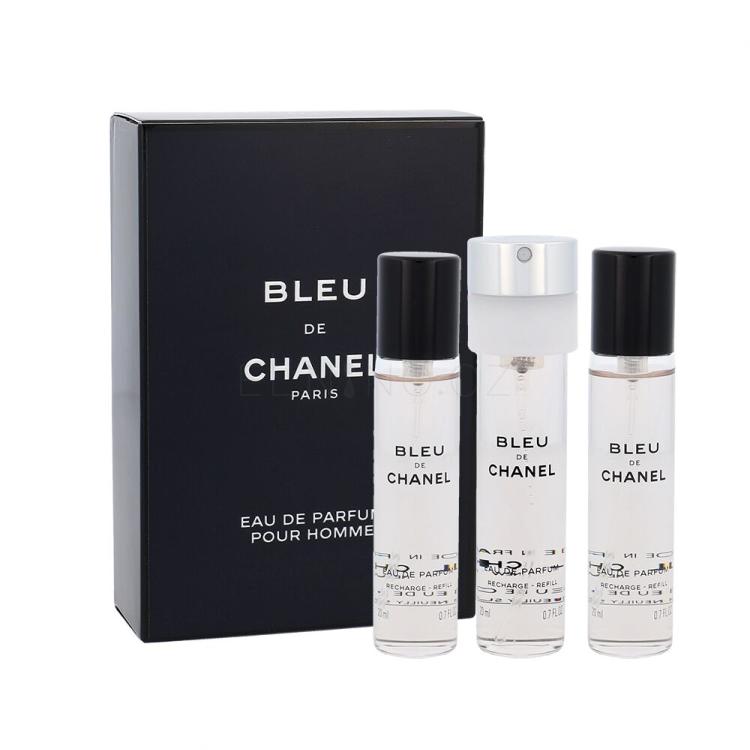 Chanel Bleu de Chanel 3x 20 ml Parfémovaná voda pro muže Náplň 60 ml poškozená krabička