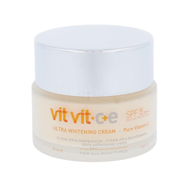 Diet Esthetic Vit Vit C+ E Ultra Whitening Cream SPF15 Denní pleťový krém pro ženy 50 ml