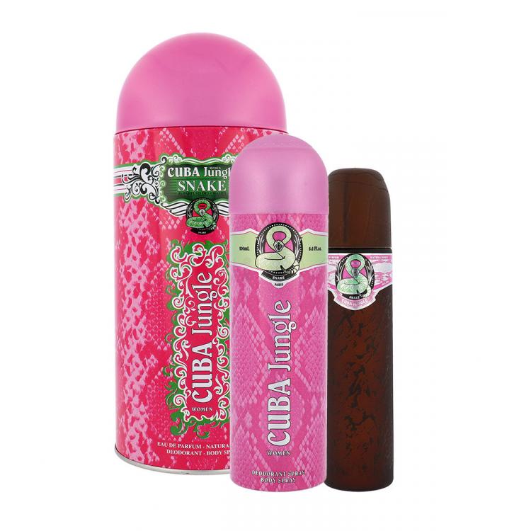 Cuba Jungle Snake Dárková kazeta parfémovaná voda 100 ml + deodorant 200 ml poškozená krabička