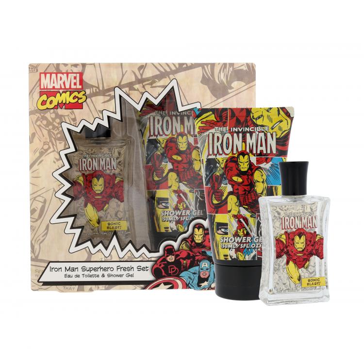 Marvel Comics Iron Man Dárková kazeta toaletní voda 75 ml + sprchový gel 150 ml
