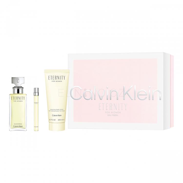 Calvin Klein Eternity Dárková kazeta parfémovaná voda 100 ml + tělové mléko 200 ml + parfémovaná voda 10 ml