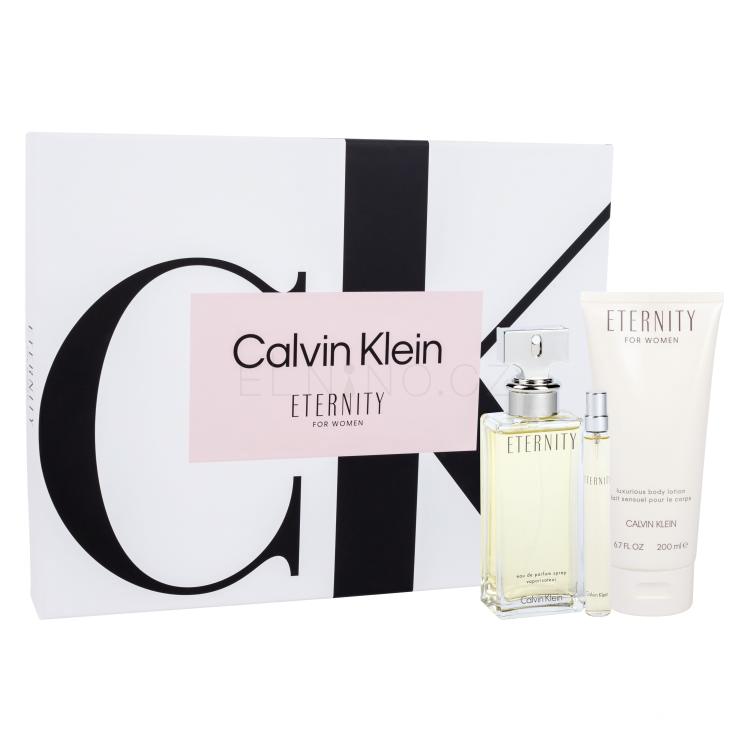 Calvin Klein Eternity Dárková kazeta parfémovaná voda 100 ml + tělové mléko 200 ml + parfémovaná voda 10 ml