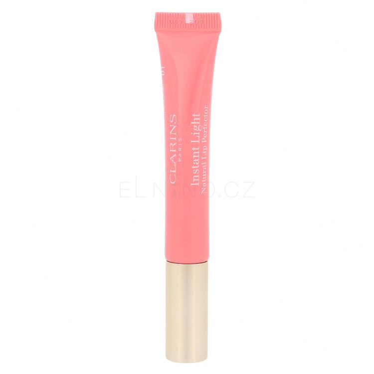 Clarins Instant Light Natural Lip Perfector Lesk na rty pro ženy 12 ml Odstín 01 Rose Shimmer