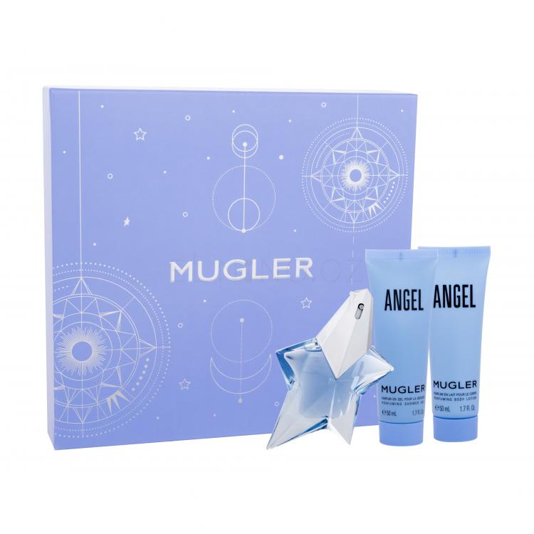 Thierry Mugler Angel Dárková kazeta parfémovaná voda 25 ml + tělové mléko 50 ml + sprchový gel 50 ml Plnitelný