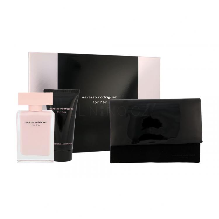 Narciso Rodriguez For Her Dárková kazeta parfémovaná voda 50 ml + tělový krém 50 ml + kosmetická taška