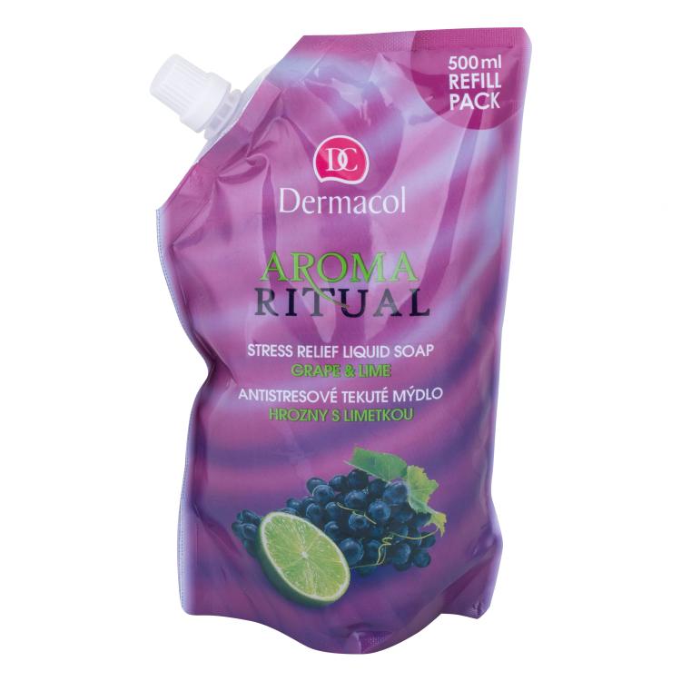 Dermacol Aroma Ritual Grape &amp; Lime Tekuté mýdlo pro ženy Náplň 500 ml